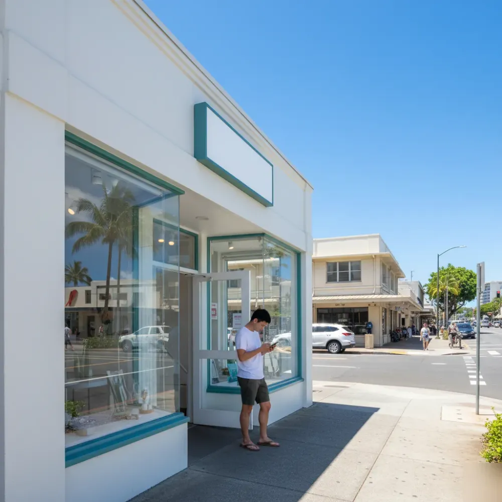 Local Honolulu business storefront discovered through digital search.